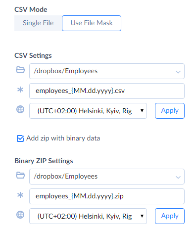 Mask File with Zip
