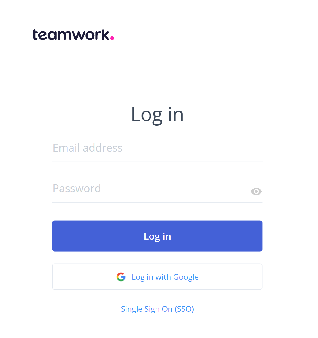 Teamwork log in