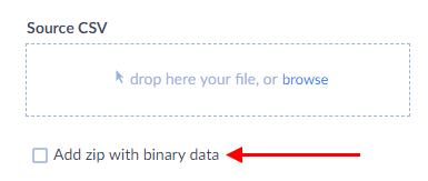 Add zip with binary data box