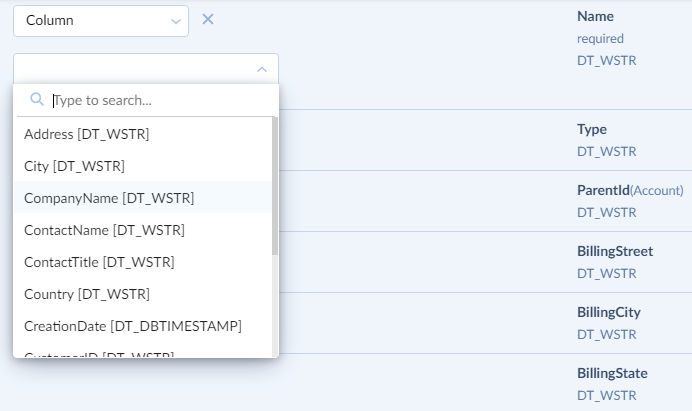 Column Mapping