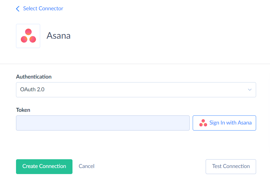 OAuth Connection Editor window