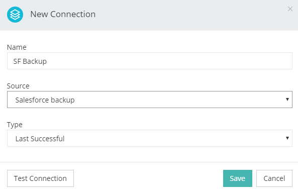 Backup connection editor