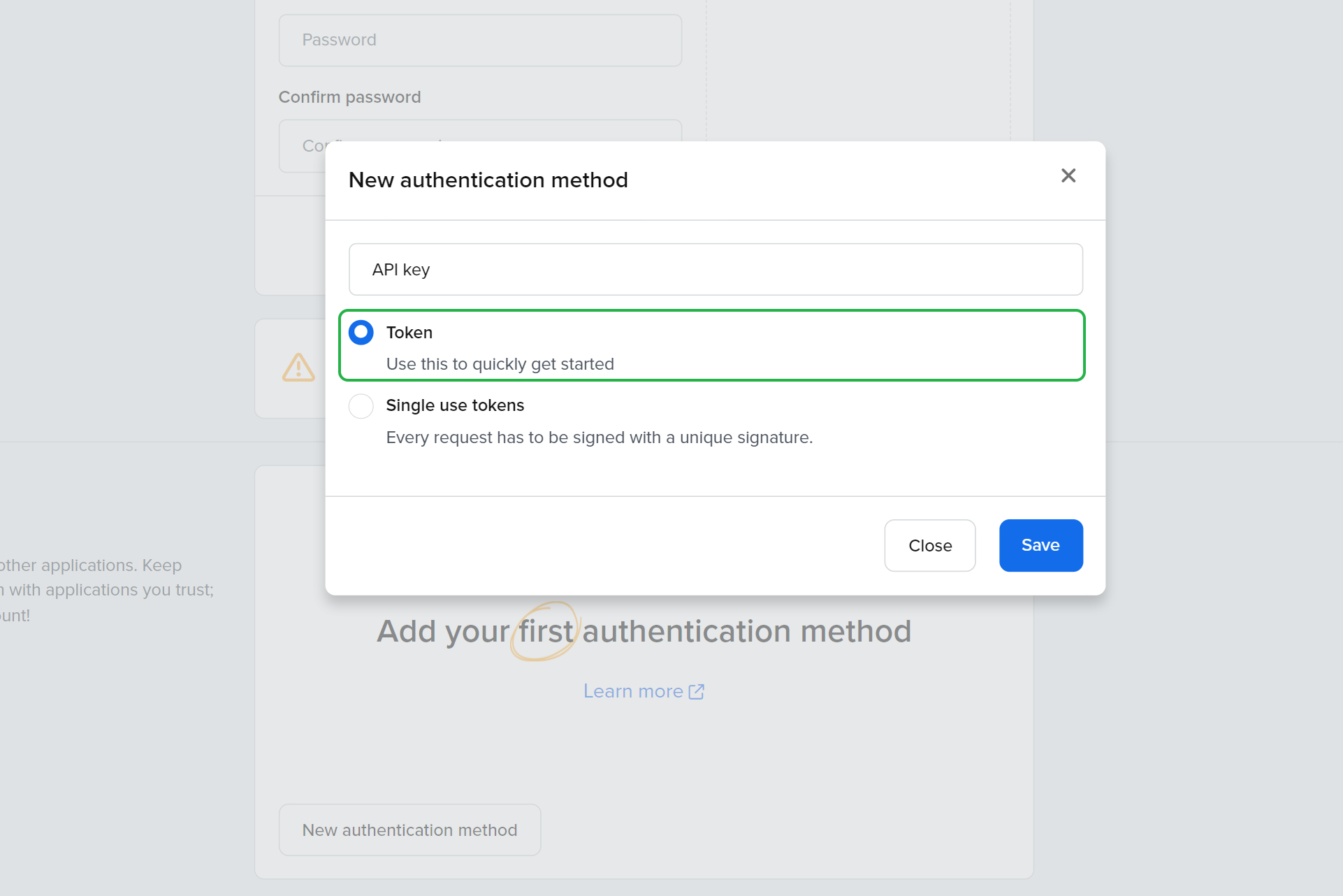 authentication method