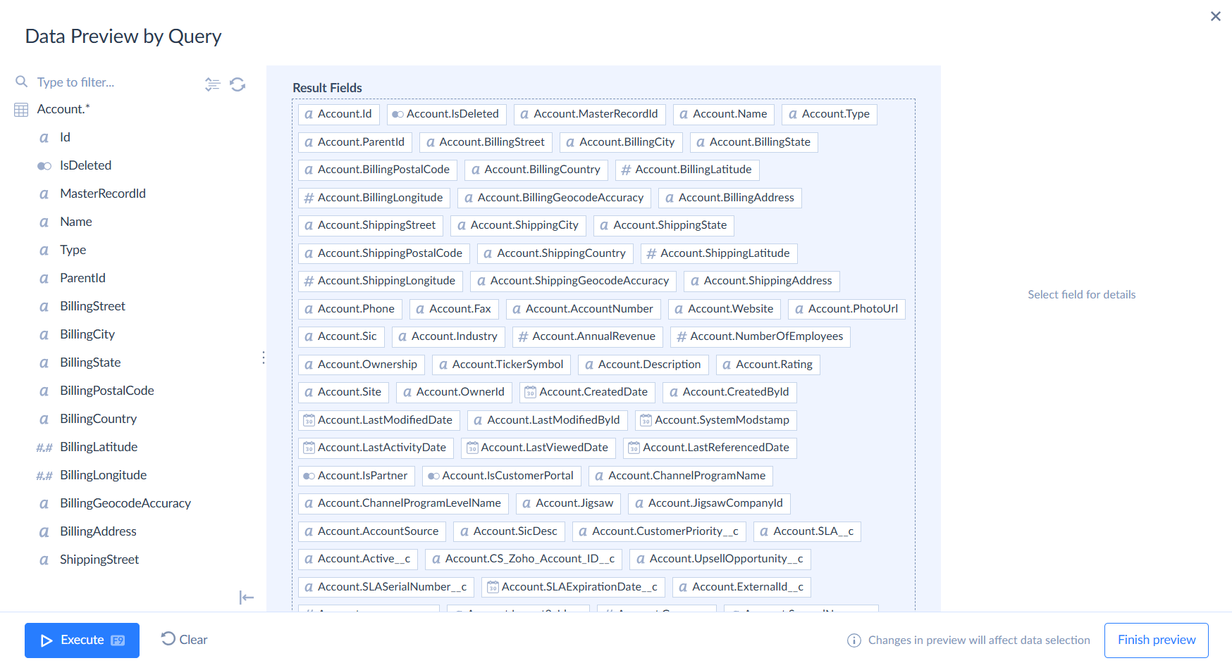 Configure preview