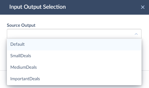 Selecting conditional split output