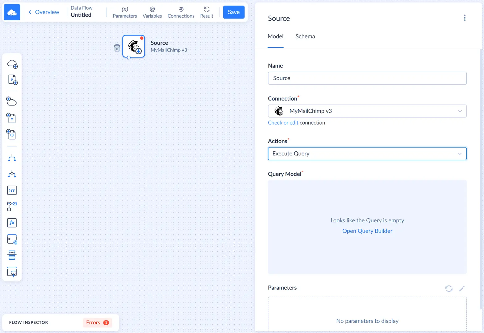 Execute Query action