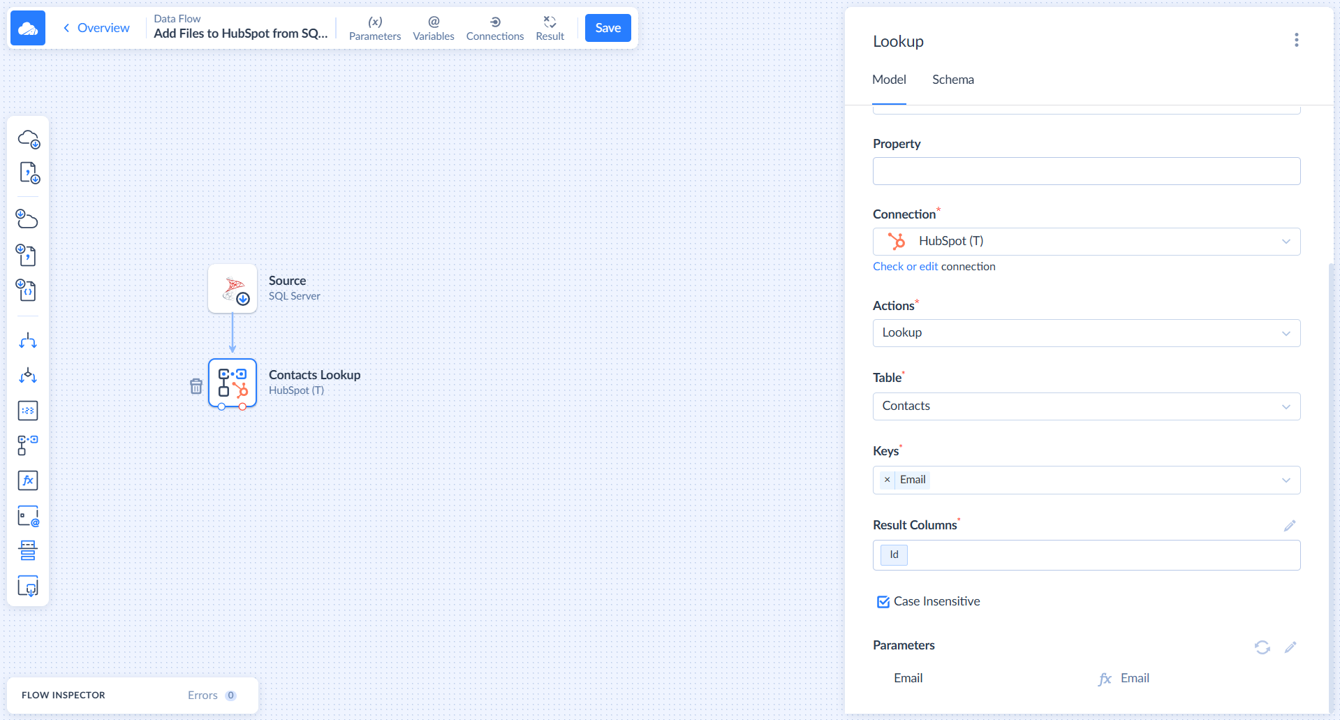 Data Flow: Contacts Lookup