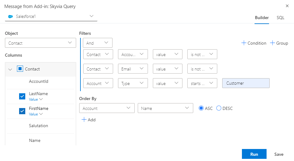 Skyvia Query Editor