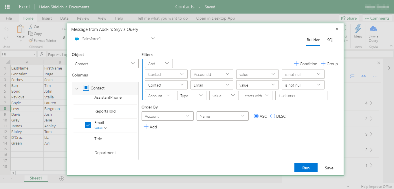 excel for mac web query returned no data