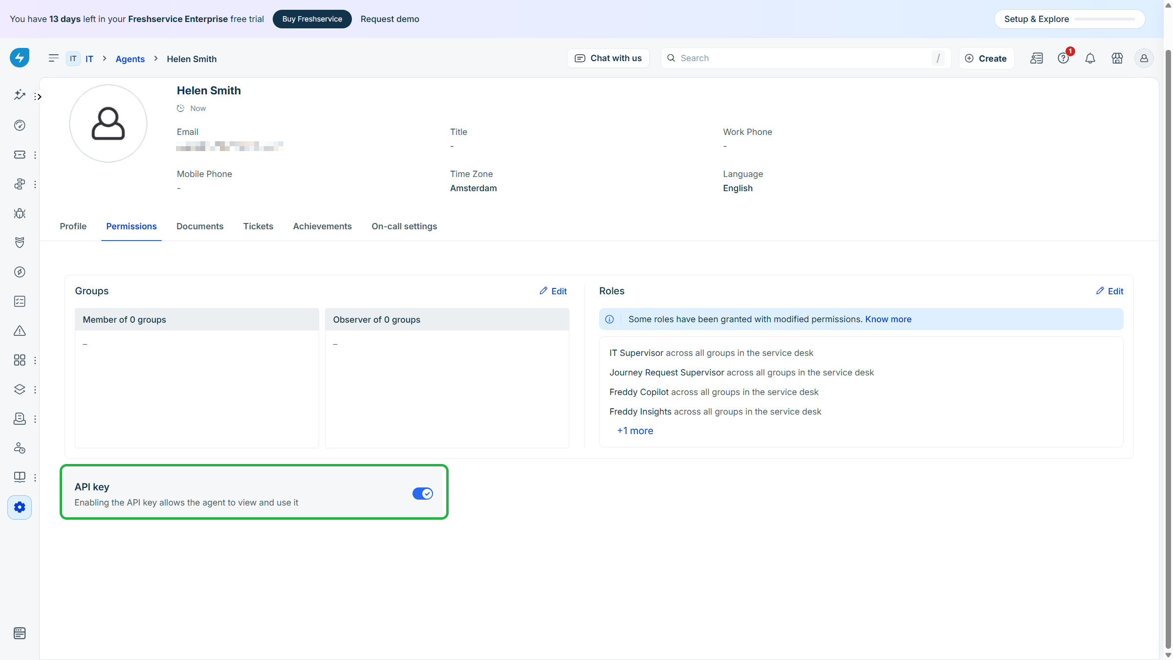 enable API Key