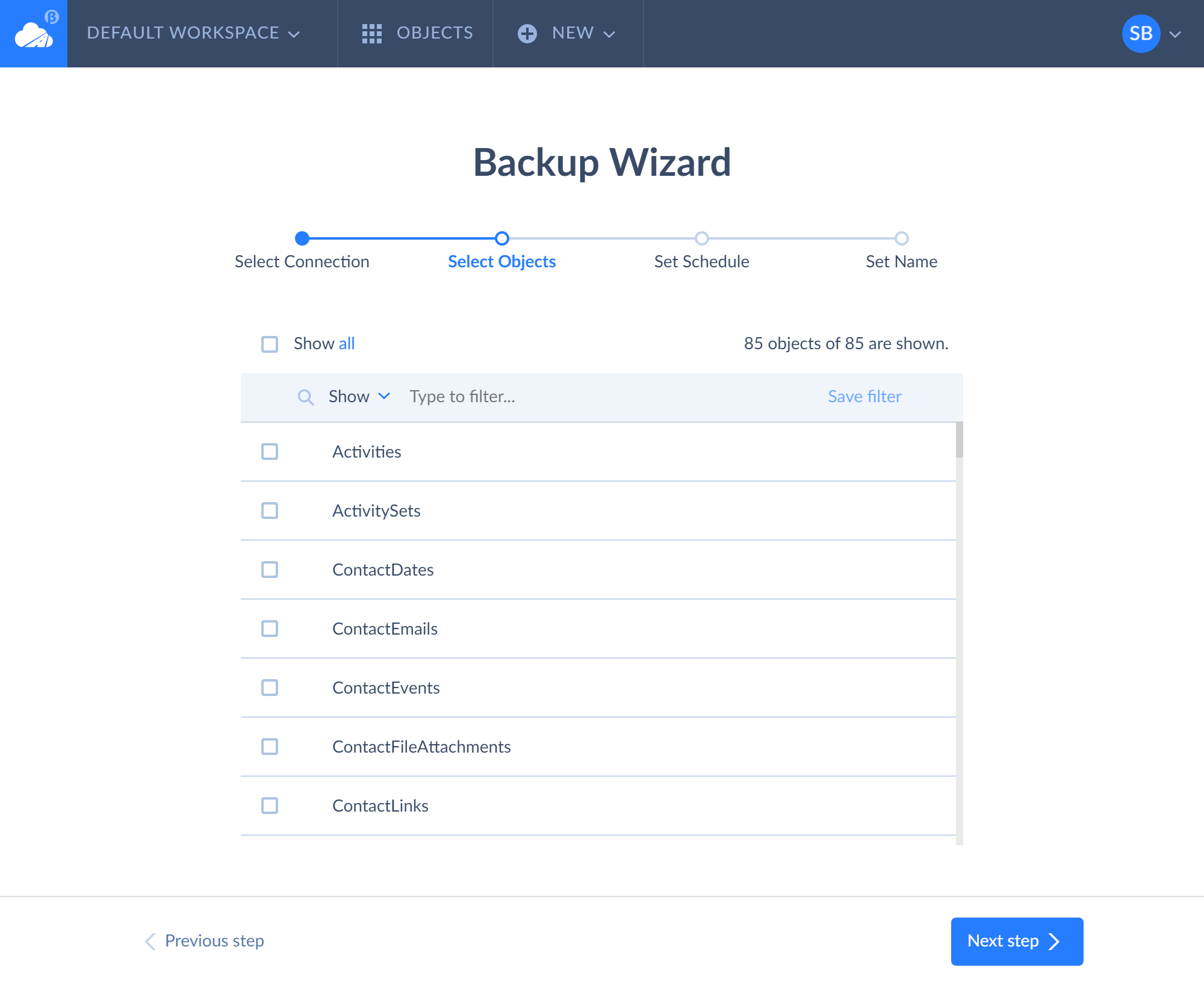 Insightly Backup