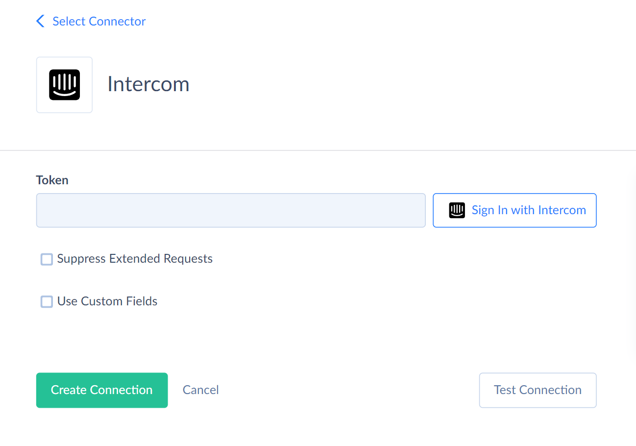 Intercom connection via Skyvia