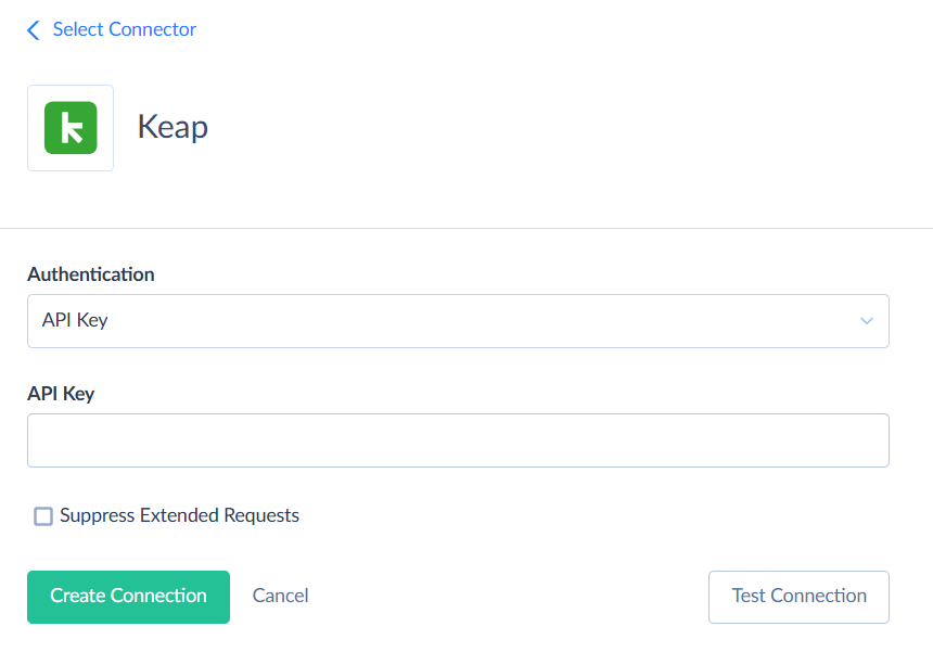 Keap API Connection Editor