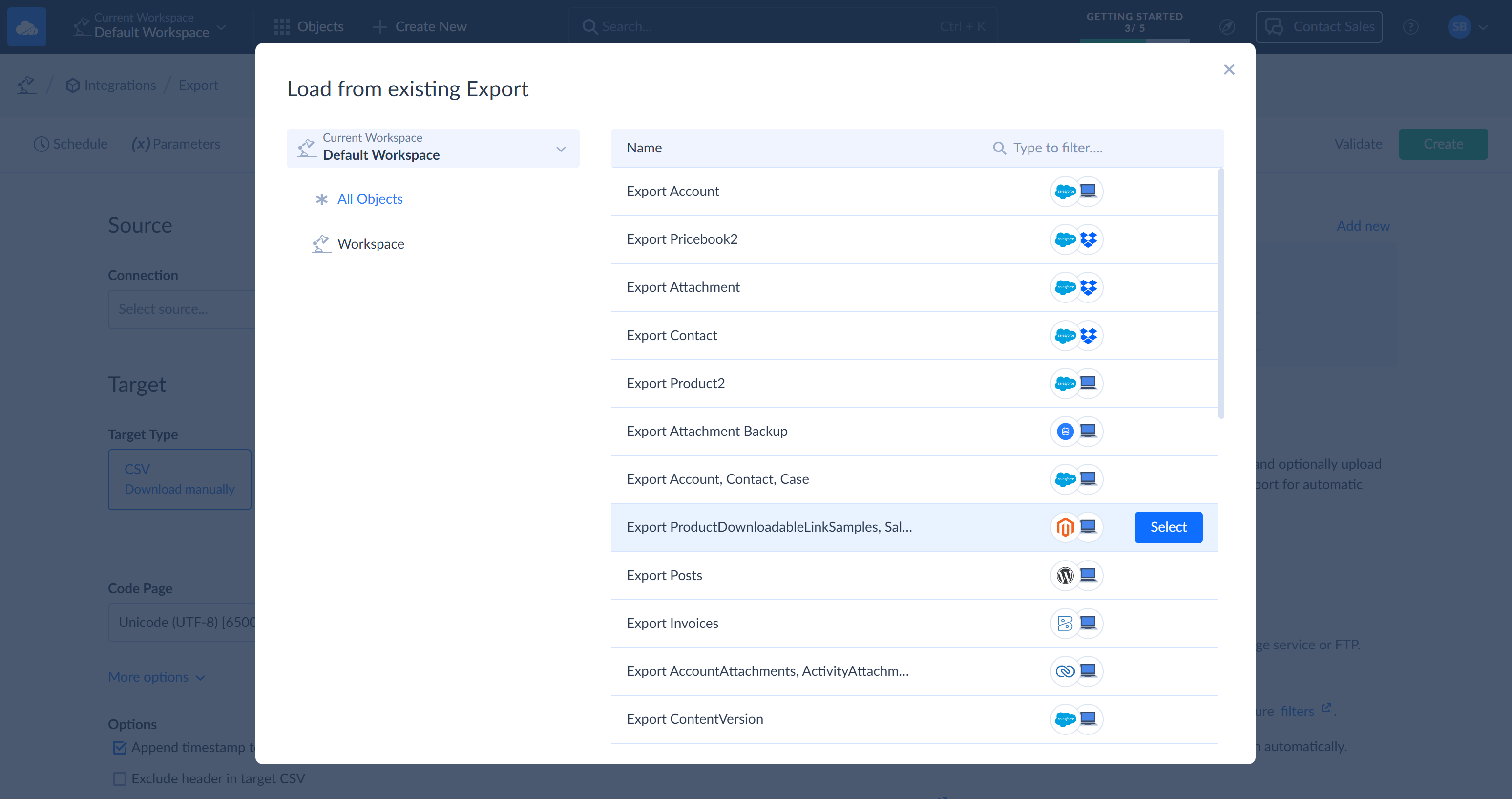 Load tasks from integration