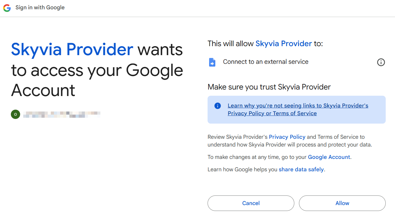 Give access to information