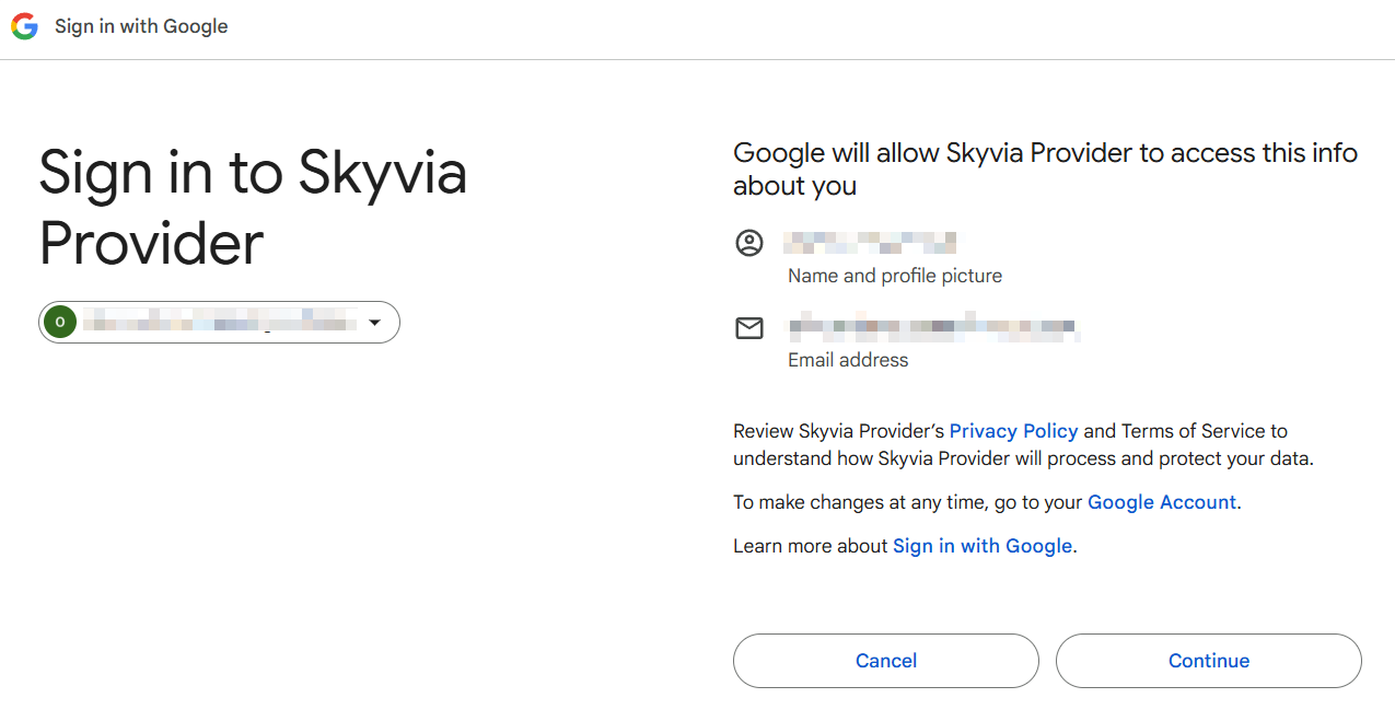 Give access to account