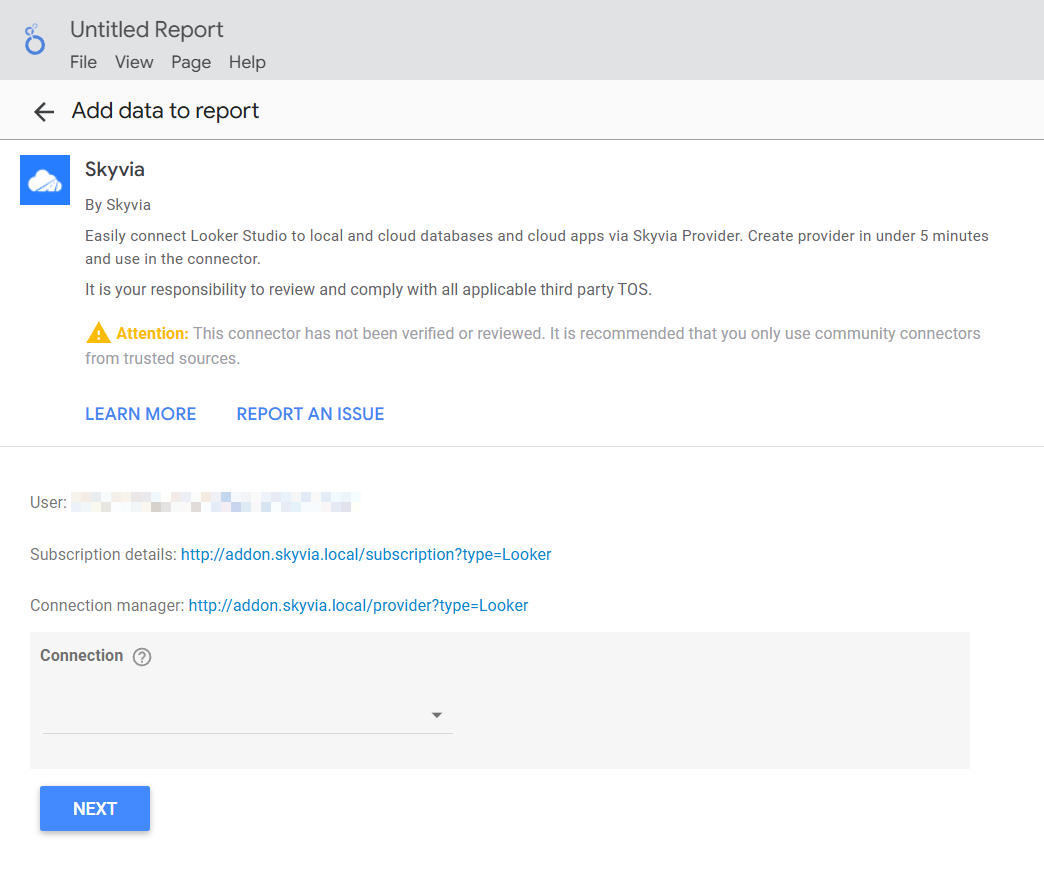 Select source connection