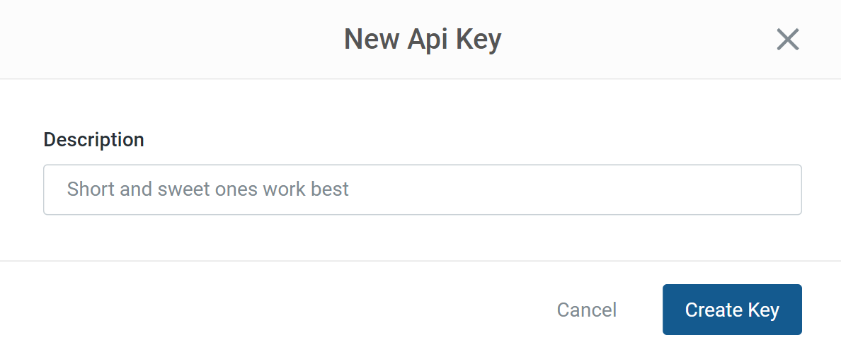API Key description
