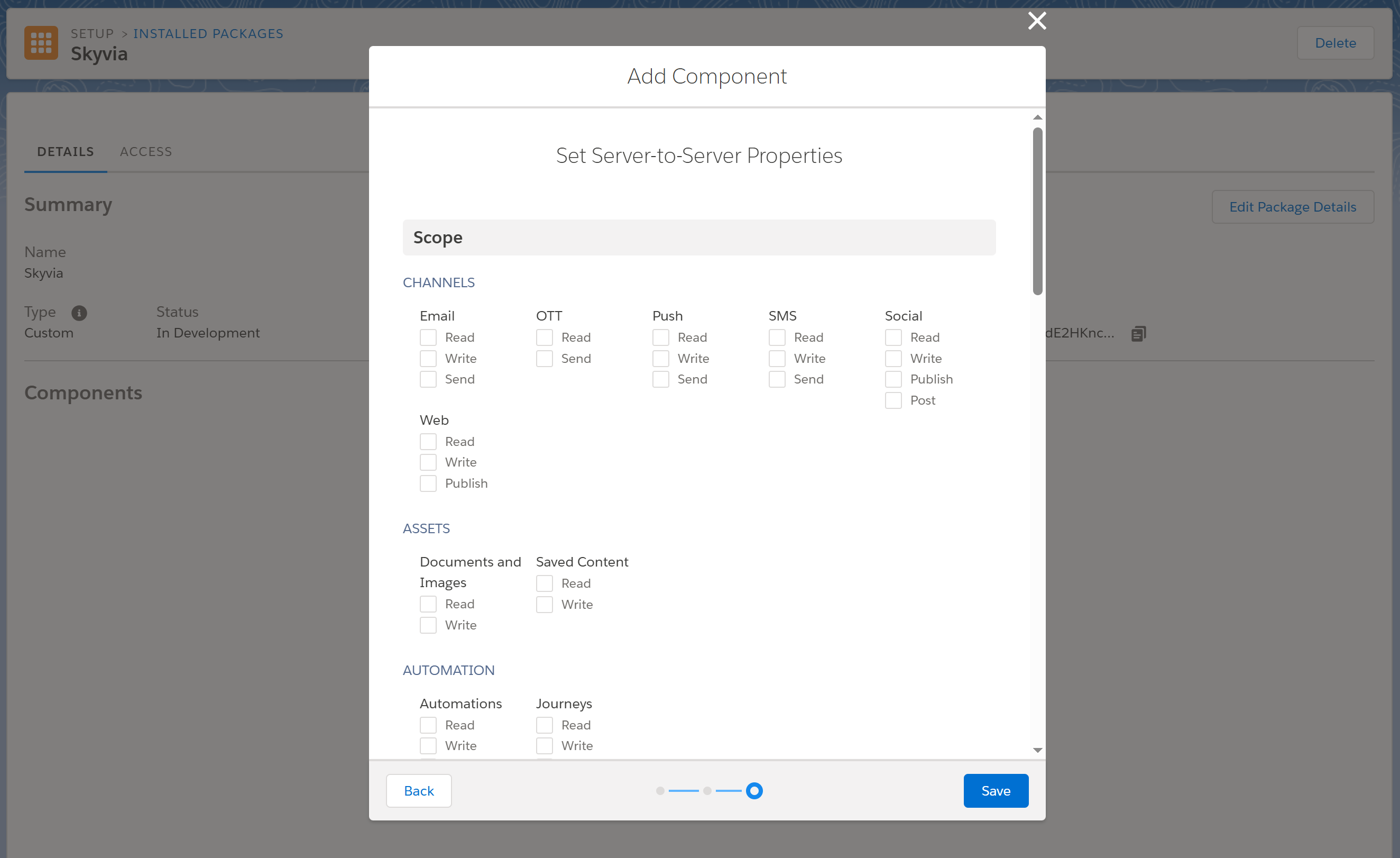 Salesforce Marketing Cloud - set integration properties