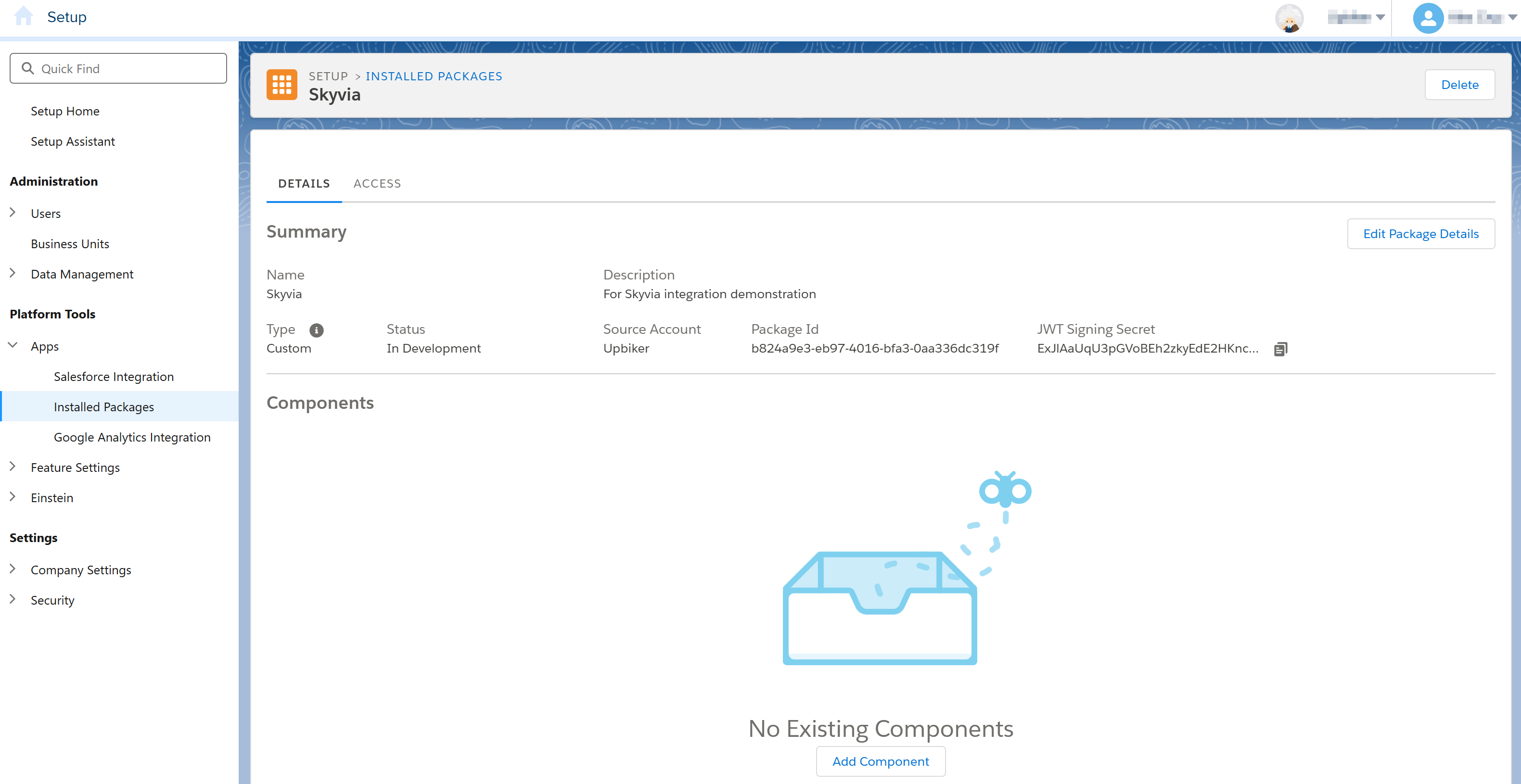 Salesforce Marketing Cloud - empty package