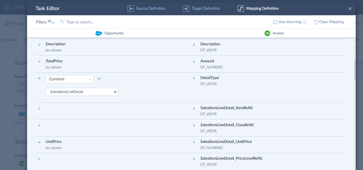 Mapping Salesforce — QuickBooks