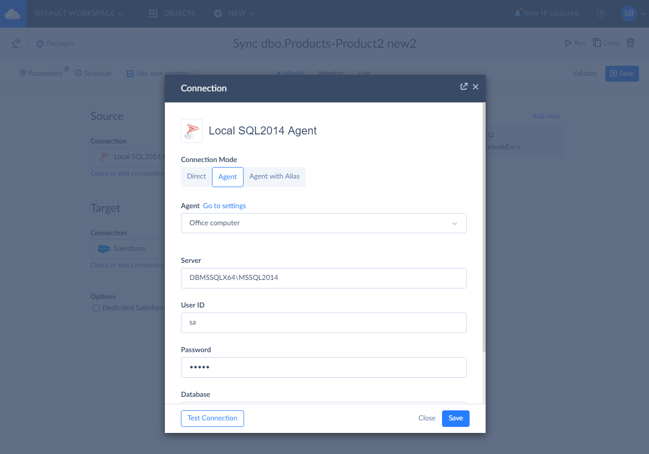 Agent Connection in Synchronization Package