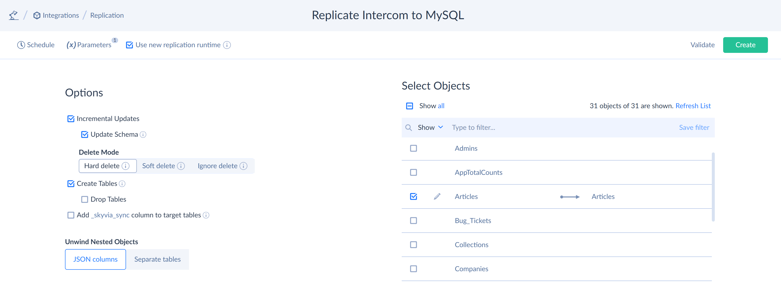 New replication options