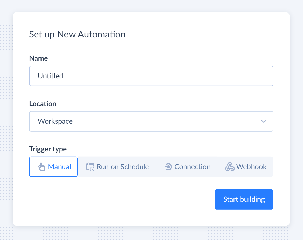 New Automation