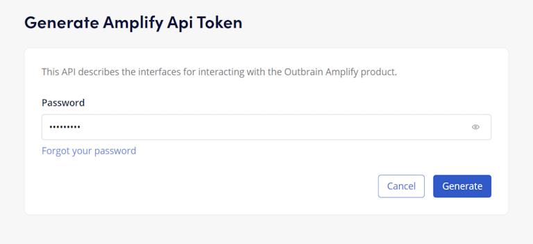 Generate Amplify API Token