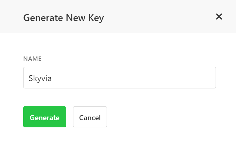 generate key