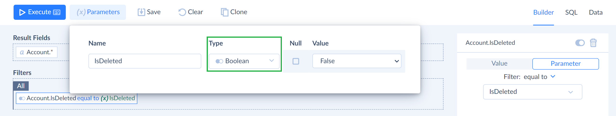 query parameter type