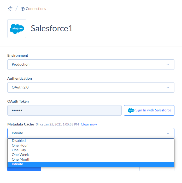 Metadata Cache parameter