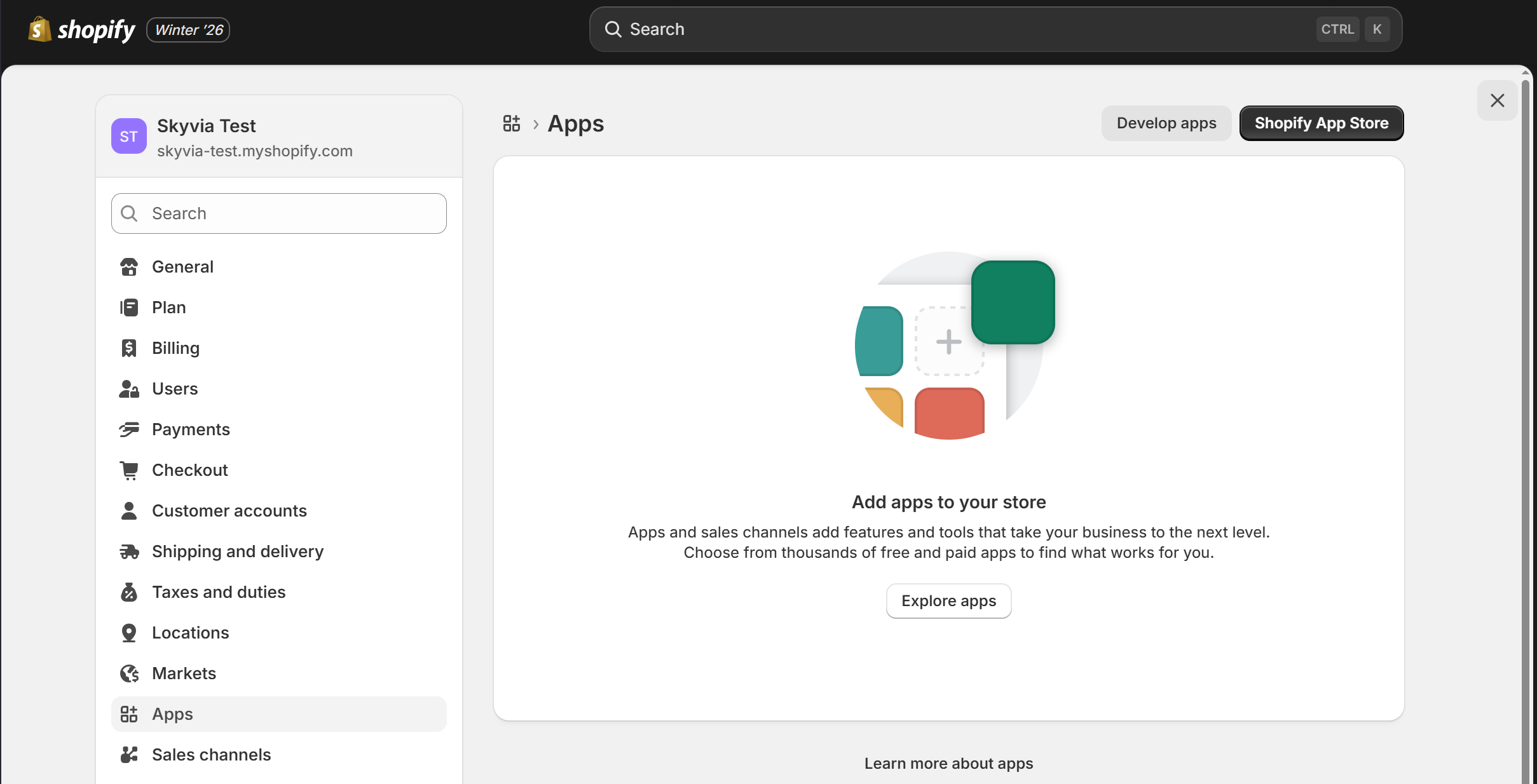 Shopify App Settings