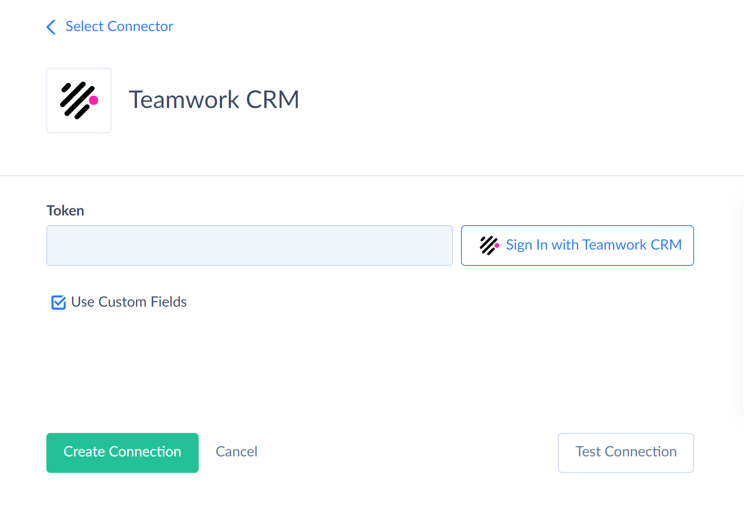 Teamwork CRM connection