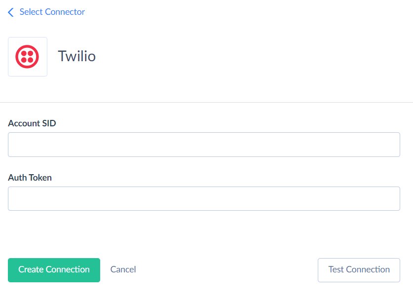 Twilio Connection Page